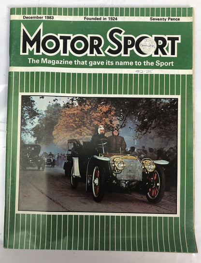 Motor Sport December 1983 Magazine Vintage In OK Condition