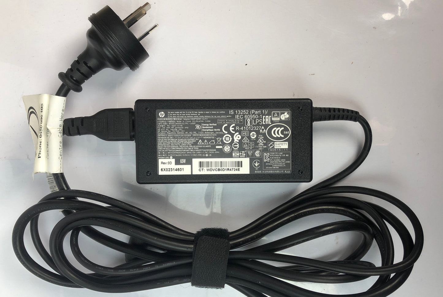 Genuine HP 740708-001 19.5V 3.33A 65W AC Adapter tip Size:7.4mm*5.0mm