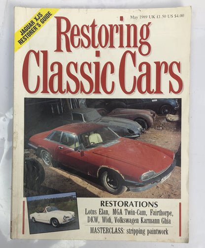 Restoring Classic Cars May 1989 Magazine Vintage In OK Condition