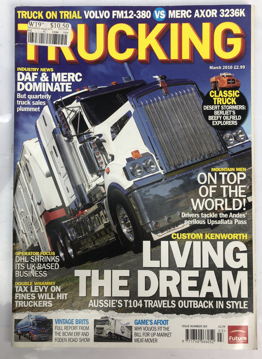 Trucking March 2010 Magazine Vintage In Good Condition