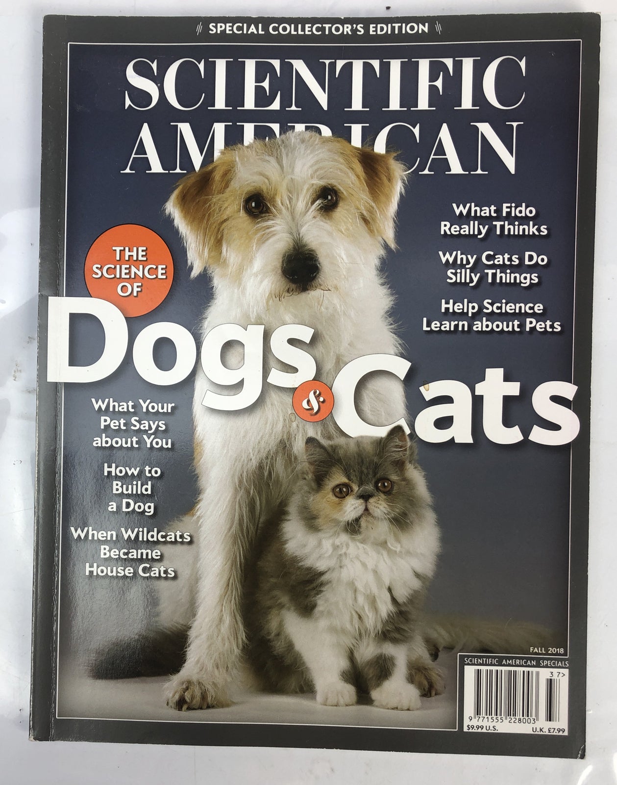 Scientific American Dogs & Cats Fall 2018 Magazine In Good Vintage Condition
