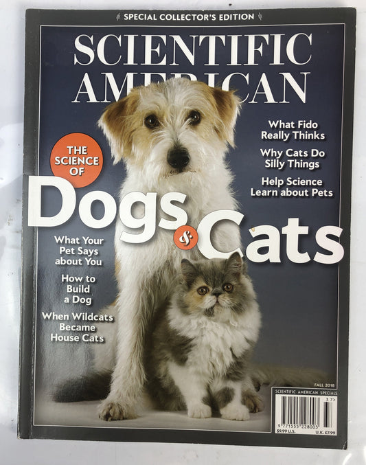 Scientific American Dogs & Cats Fall 2018 Magazine In Good Vintage Condition