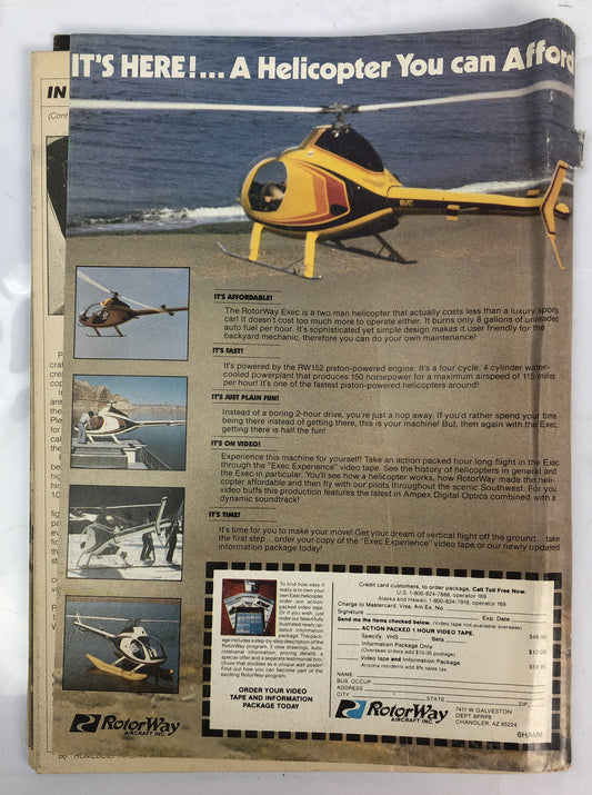Home Built Aircraft June 1986 Magazine In Poor Condition