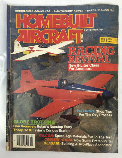 Home Built Aircraft September 1984 Magazine In OK Condition