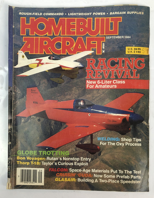 Home Built Aircraft September 1984 Magazine In OK Condition