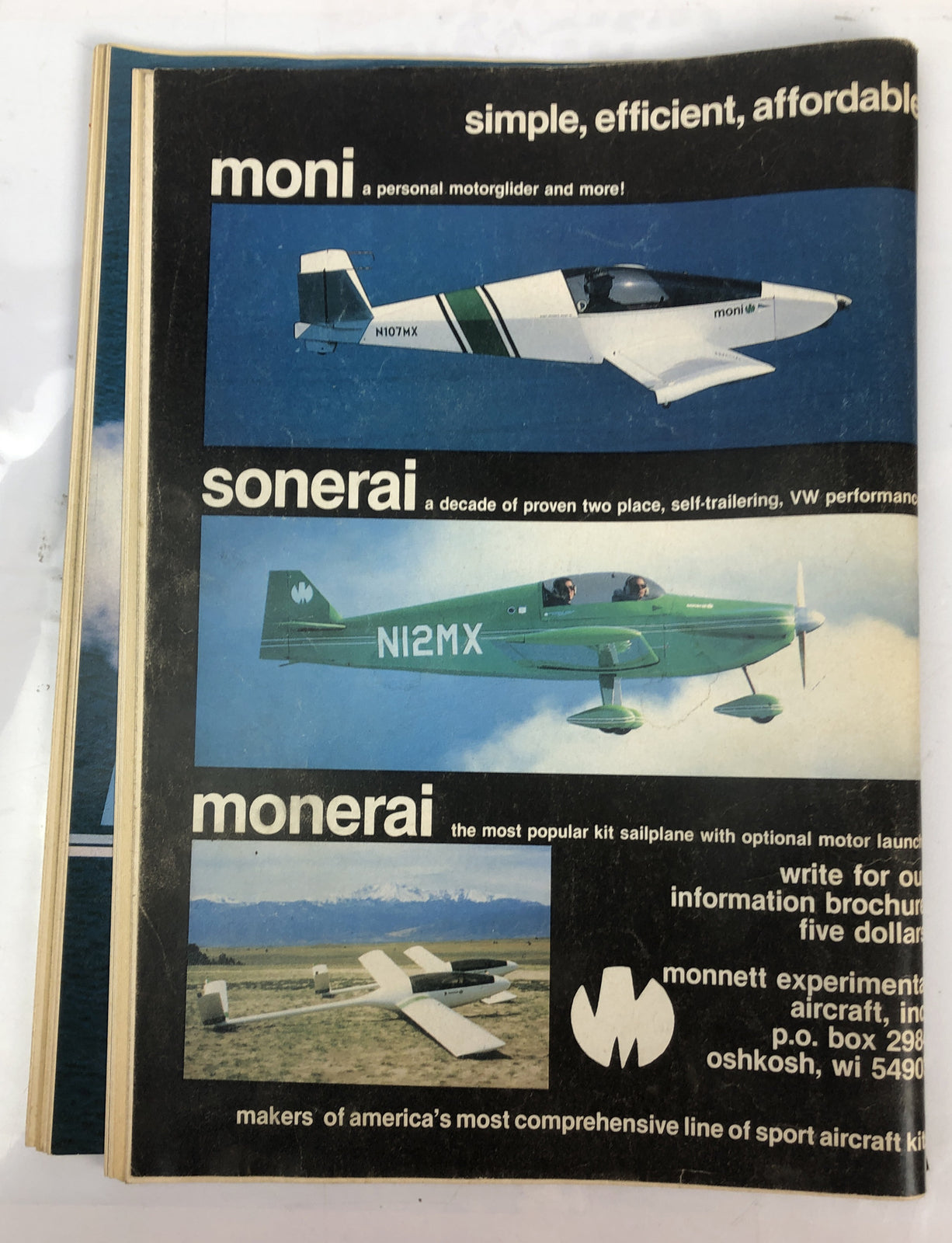 Home Built Aircraft October 1984 Magazine In OK Condition