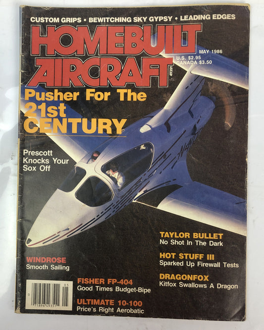 Home Built Aircraft May 1986 Magazine In Good Condition