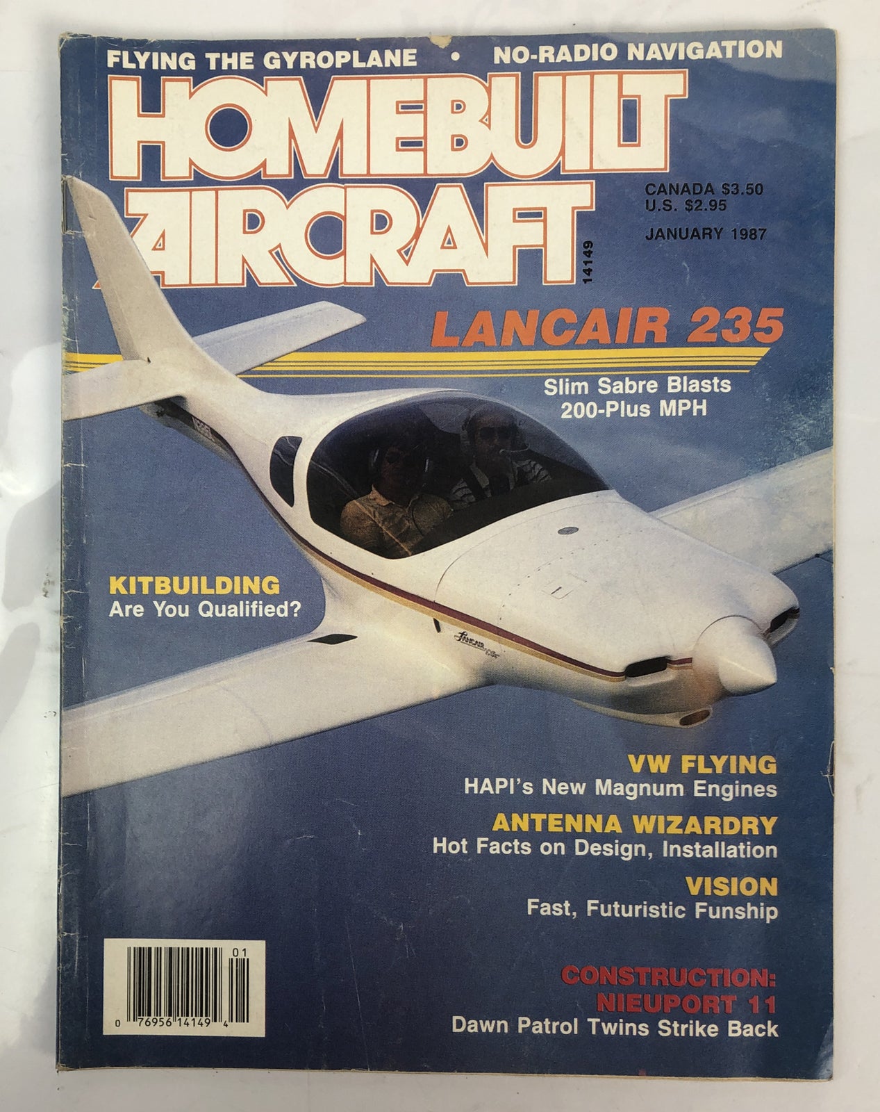 Home Built Aircraft January 1987 Magazine In Good Condition