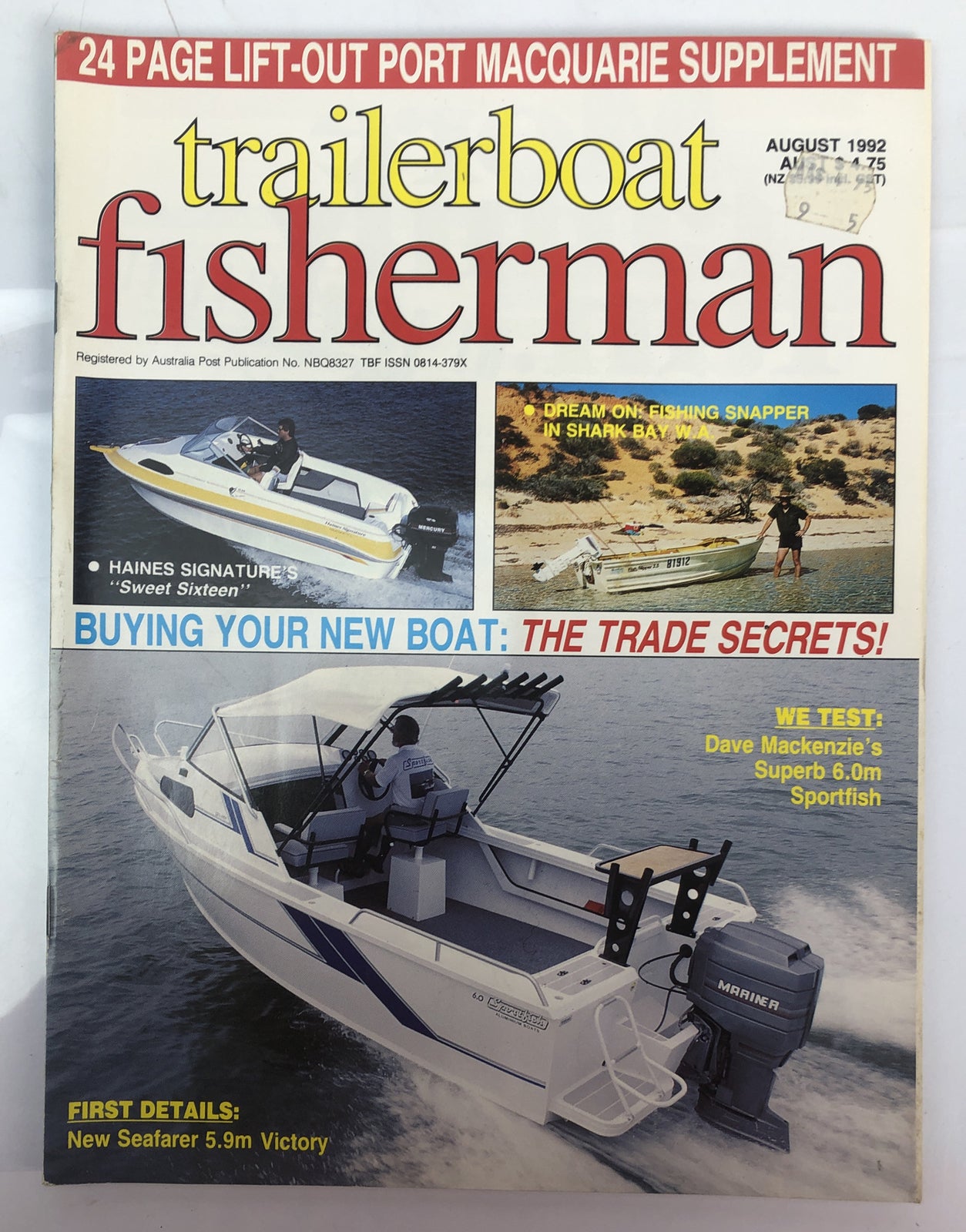 Trailer Boat Fisherman Magazine August 1992 In Good Condition