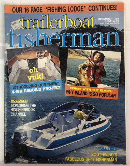 Trailer Boat Fisherman Magazine December 1992 In Good Condition