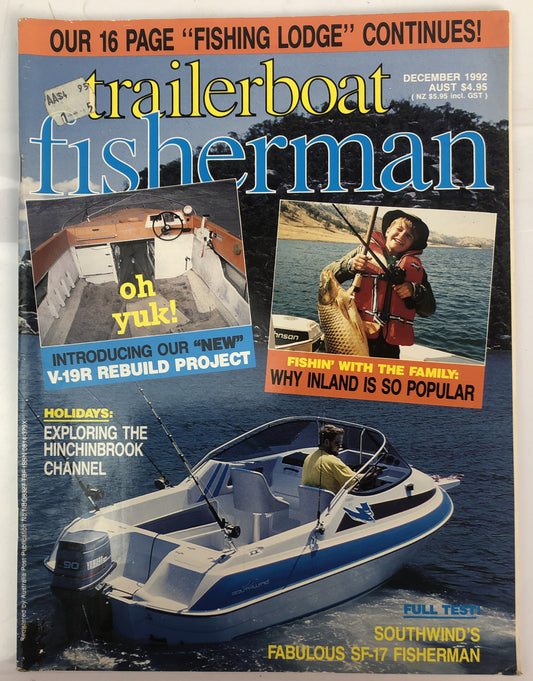 Trailer Boat Fisherman Magazine December 1992 In Good Condition