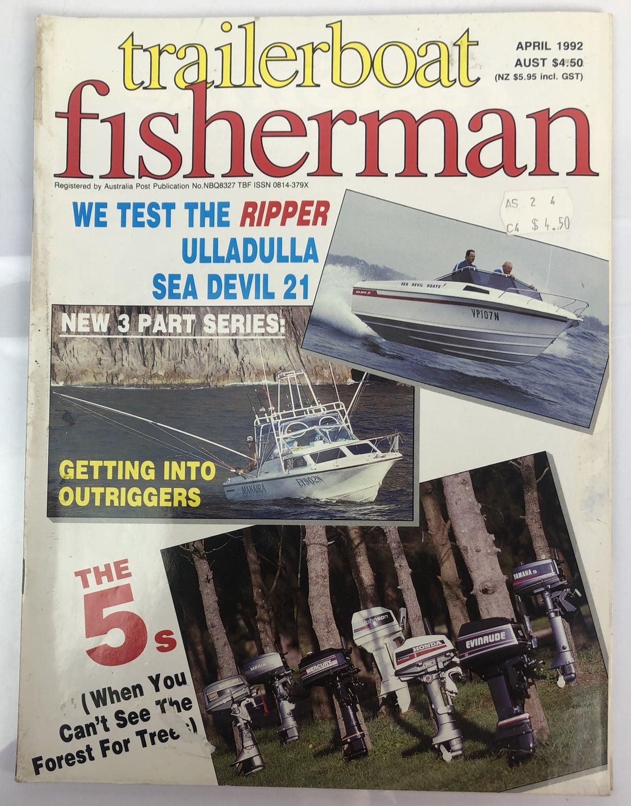 Trailer Boat Fisherman Magazine April 1992 In Good Condition