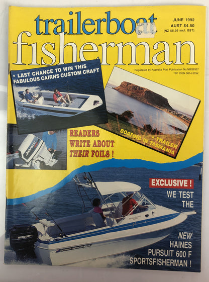 Trailer Boat Fisherman Magazine June 1992 In Good Condition