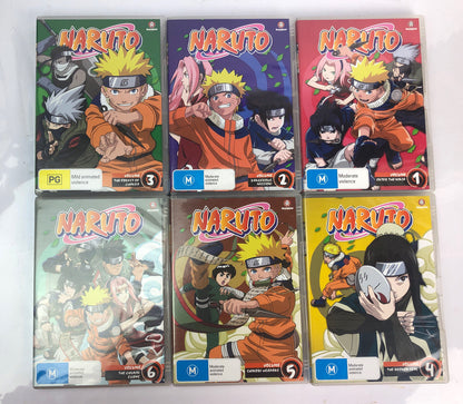 C609 Naruto DVD Box Set 1 to 6 Episodes 1-25 - Madman Region 4 PAL