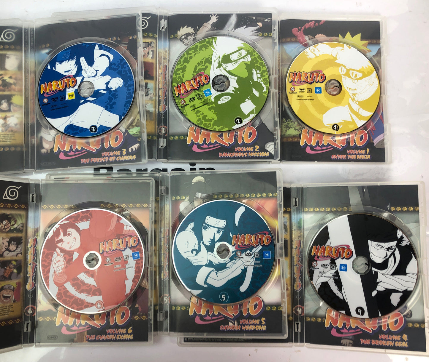 C609 Naruto DVD Box Set 1 to 6 Episodes 1-25 - Madman Region 4 PAL