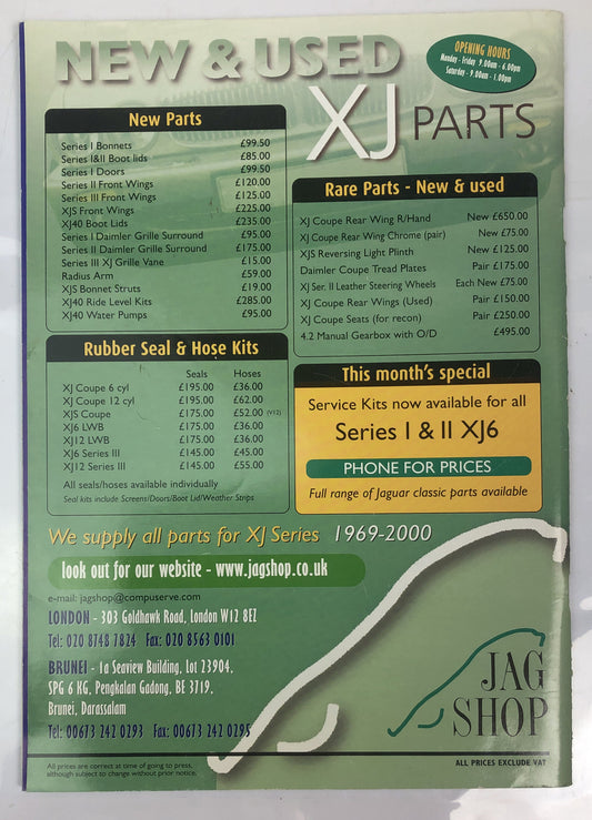 Classic Jaguar World Vol.12 No.10 November 2000 Magazine In Good Condition