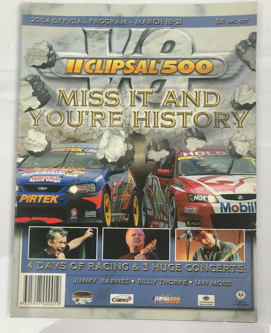 V8 Clipsal 500 Adelaide 2004 Offical Program Vintage Magazine In Good Condition