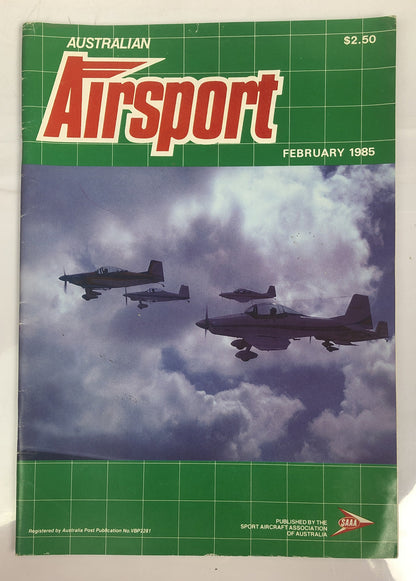 Australian Air Sport February 1985 Magazine In Good Condition