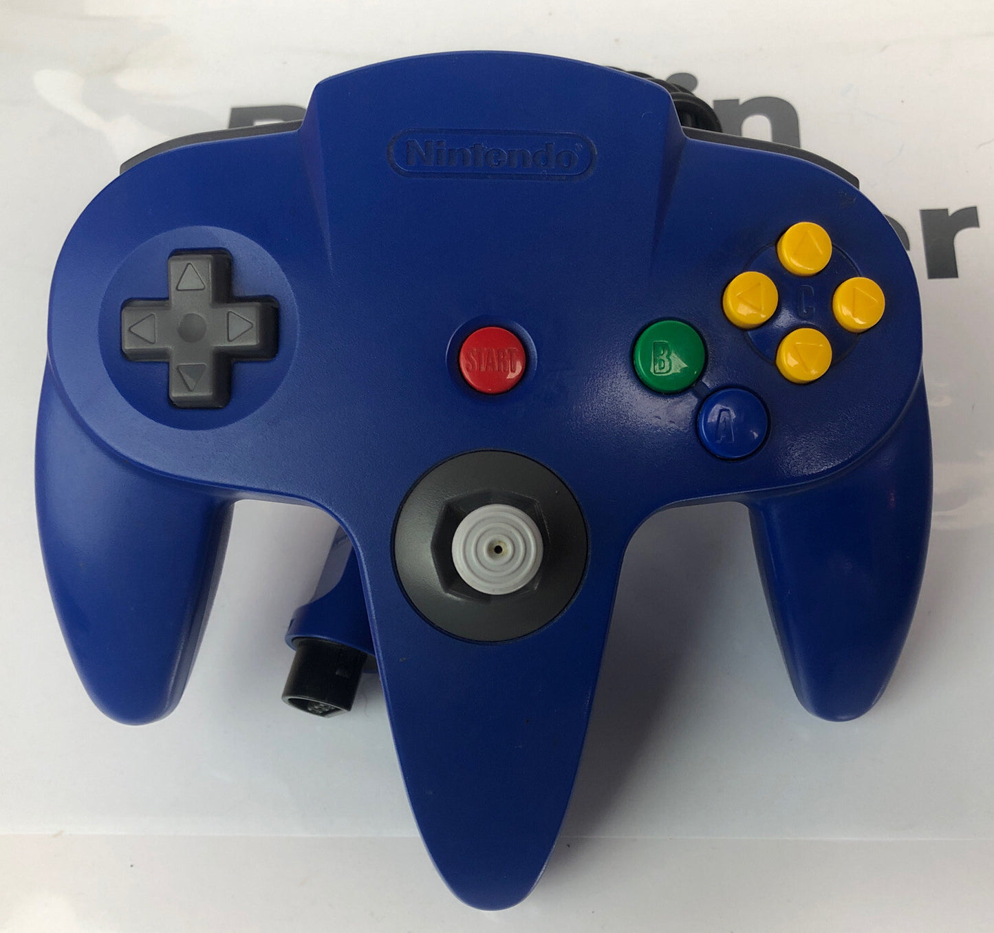2403 Genuine Nintendo N64 Blue Controller In Good Condition