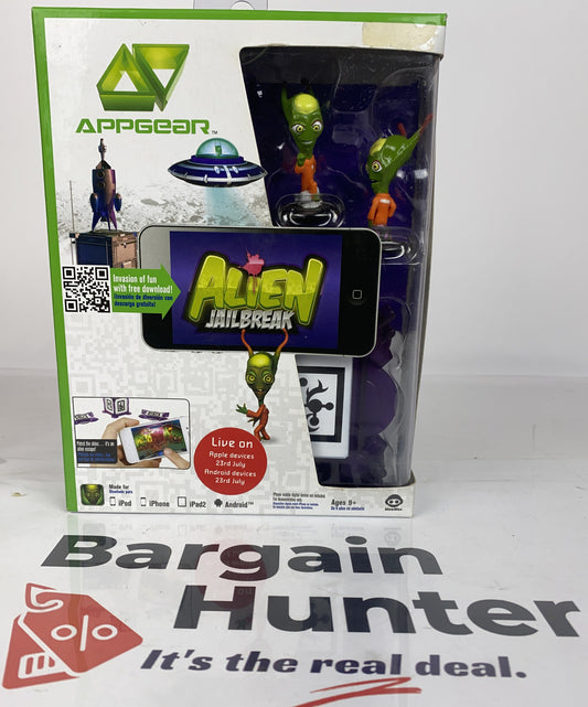 2056 App Gear Alien Jail Break Interactive Figure Set In OK Condition