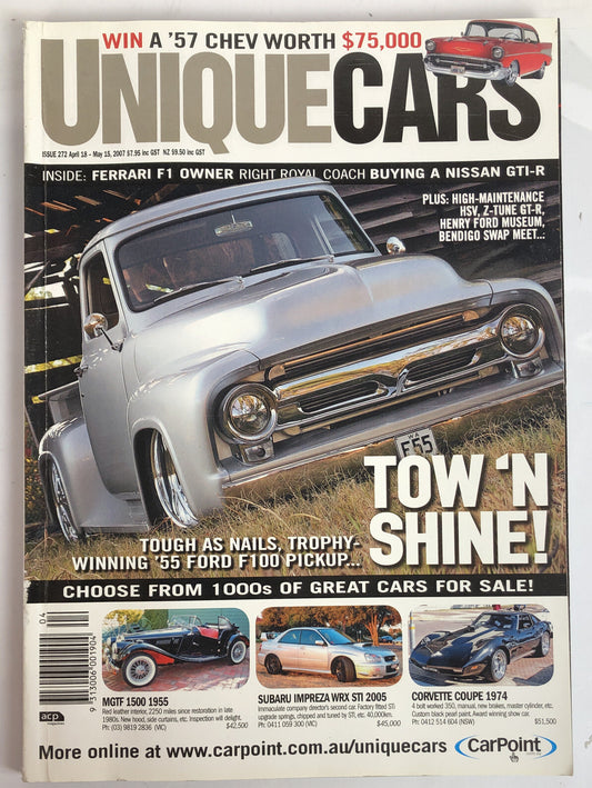 Unique Cars Issue 272 2007 Vintage Magazine In Good Condition