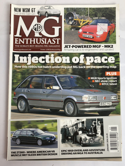 MG Enthusiast January 2014 Magazine Vintage In Good Condition
