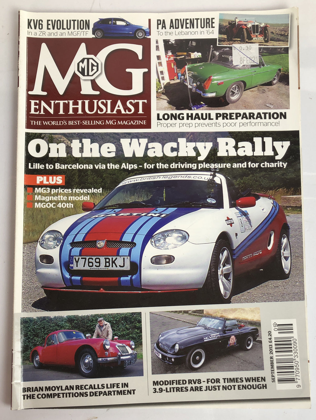 MG Enthusiast September 2013 Magazine Vintage In Good Condition