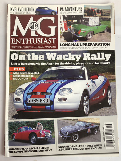 MG Enthusiast September 2013 Magazine Vintage In Good Condition