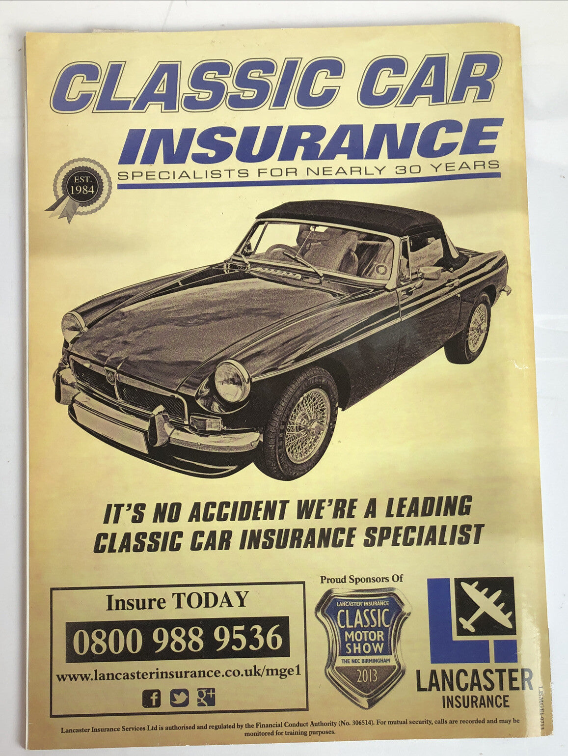 MG Enthusiast September 2013 Magazine Vintage In Good Condition