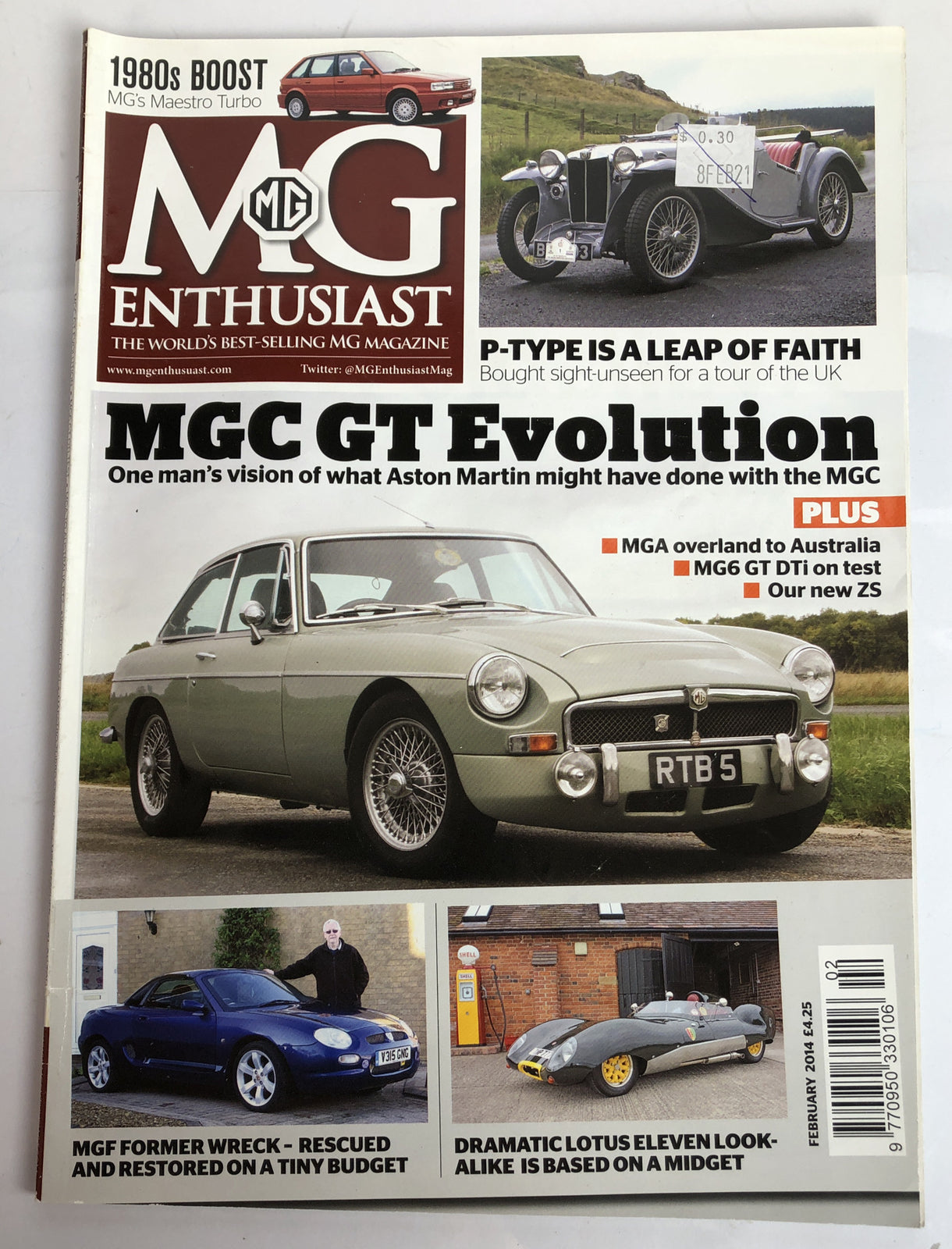 MG Enthusiast February 2014 Magazine Vintage In Good Condition
