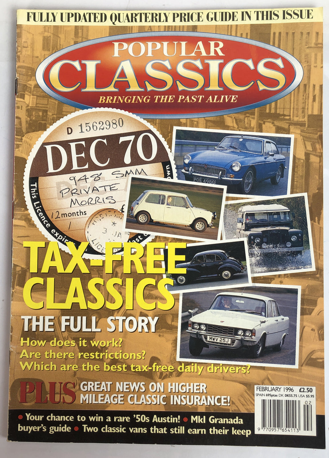 Popular Classics February 1996 Magazine Vintage In Good Condition