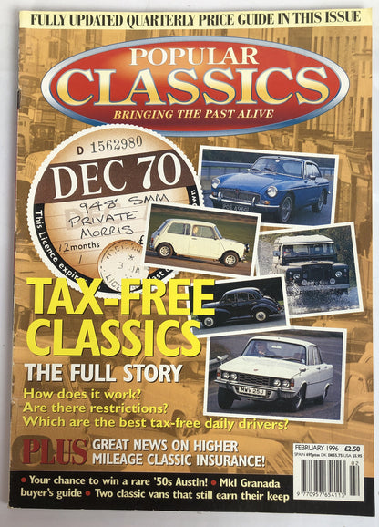 Popular Classics February 1996 Magazine Vintage In Good Condition