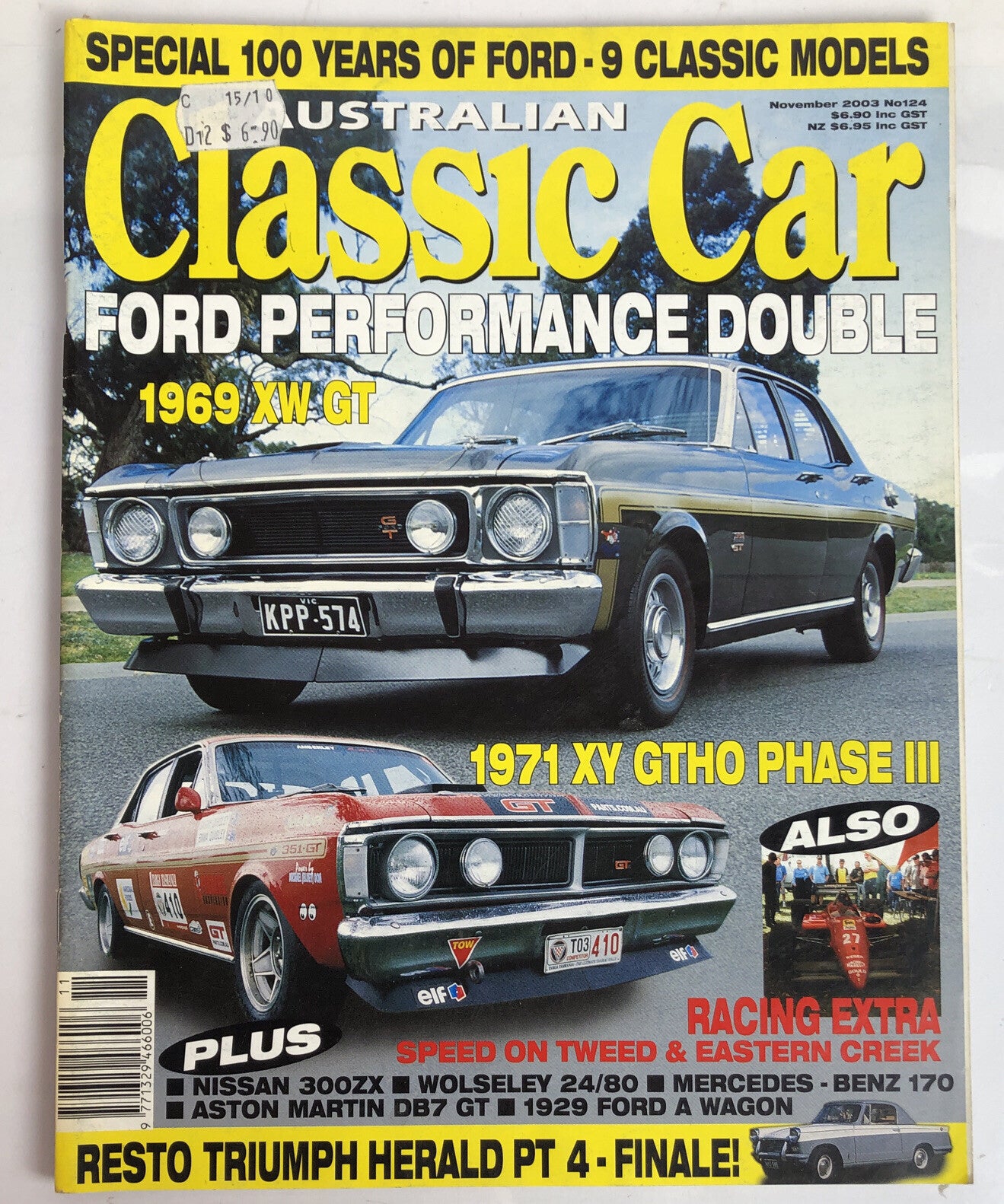 Australian Classic Car November 2003 No. 124 Magazine Vintage In Good Condition