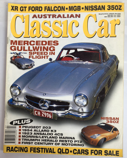 Australian Classic Car September 2003 Magazine Vintage In Good Condition