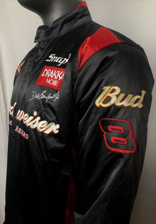 DALE EARNHARDT JR. AUTHENTIC BUDWEISER RACING JACKET SIZE L F32