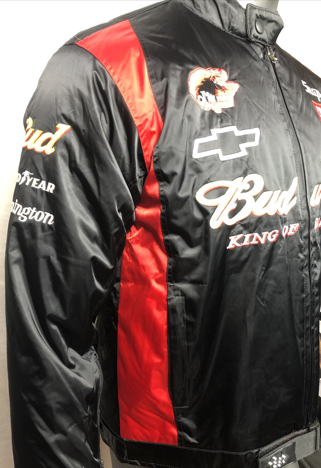 DALE EARNHARDT JR. AUTHENTIC BUDWEISER RACING JACKET SIZE L F32