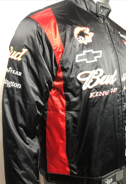 DALE EARNHARDT JR. AUTHENTIC BUDWEISER RACING JACKET SIZE L F32