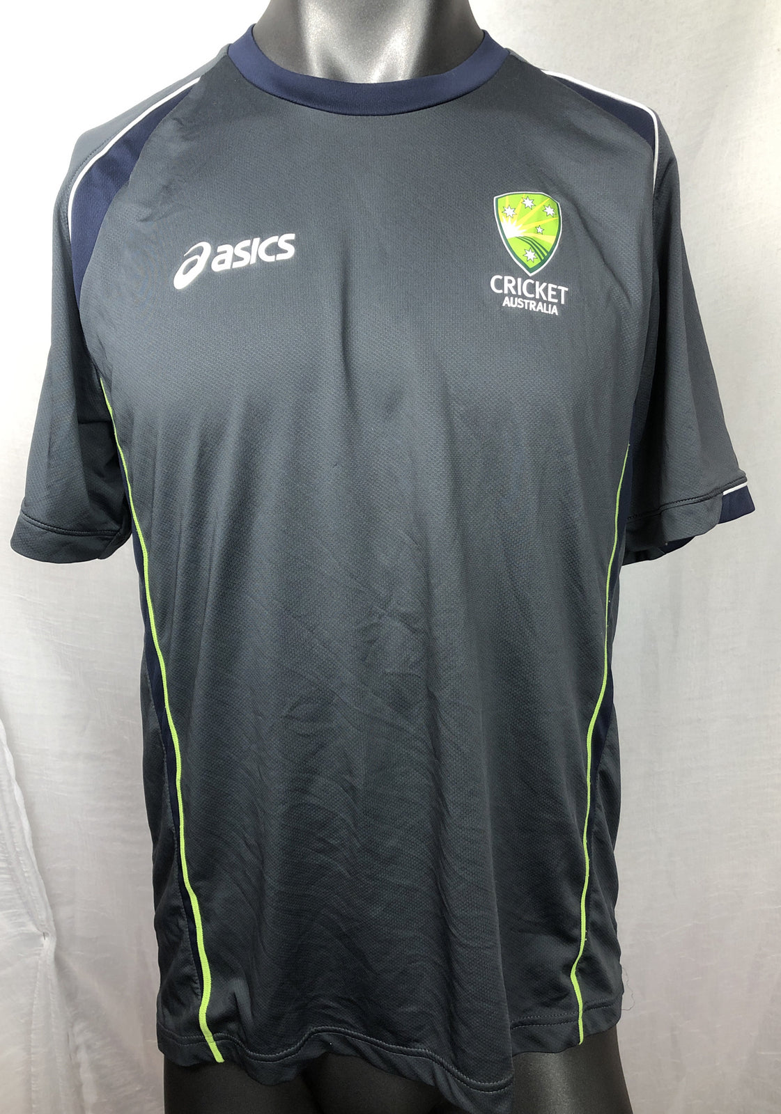 Cricket Australia Short Sleeve Grey Men's Shirt Size XL In Good Condition F129
