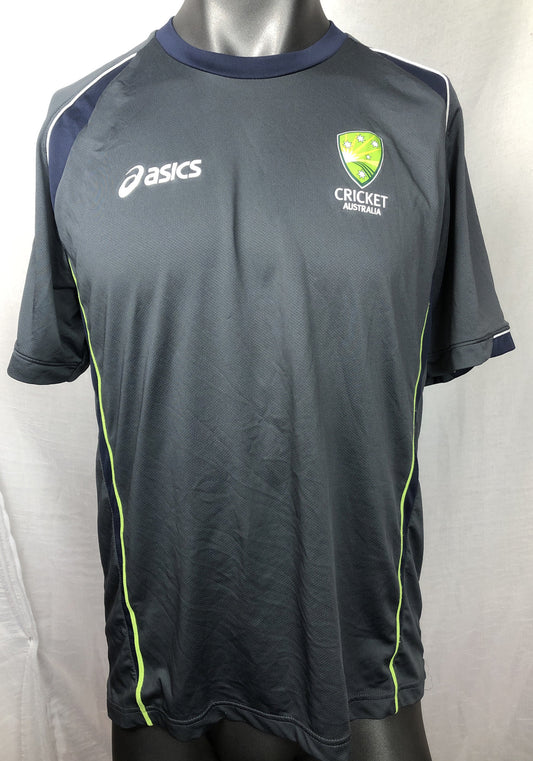 Cricket Australia Short Sleeve Grey Men's Shirt Size XL In Good Condition F129