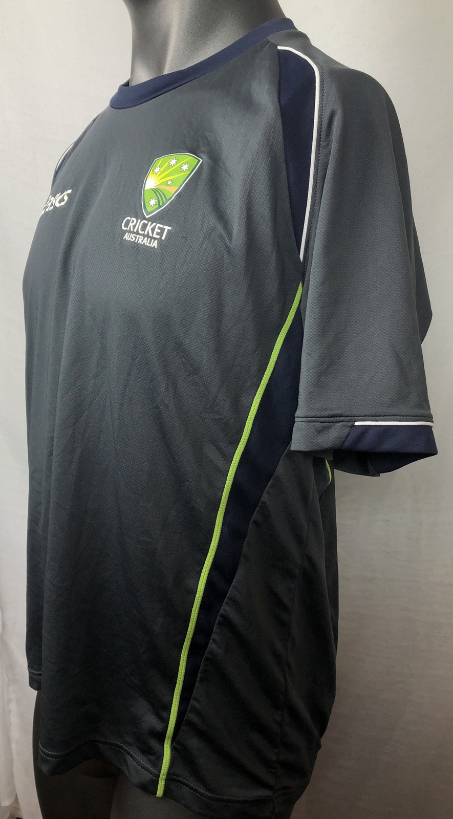 Cricket Australia Short Sleeve Grey Men's Shirt Size XL In Good Condition F129