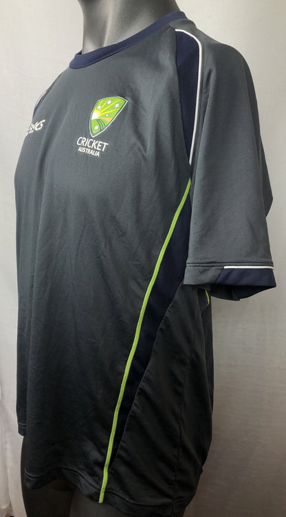 Cricket Australia Short Sleeve Grey Men's Shirt Size XL In Good Condition F129