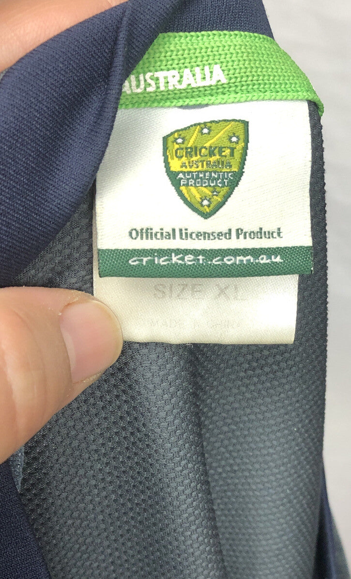 Cricket Australia Short Sleeve Grey Men's Shirt Size XL In Good Condition F129