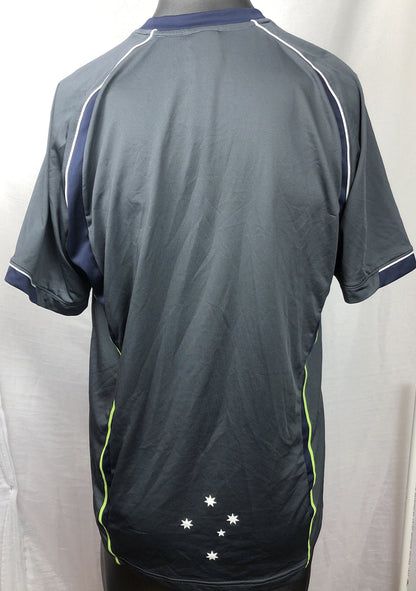 Cricket Australia Short Sleeve Grey Men's Shirt Size XL In Good Condition F129