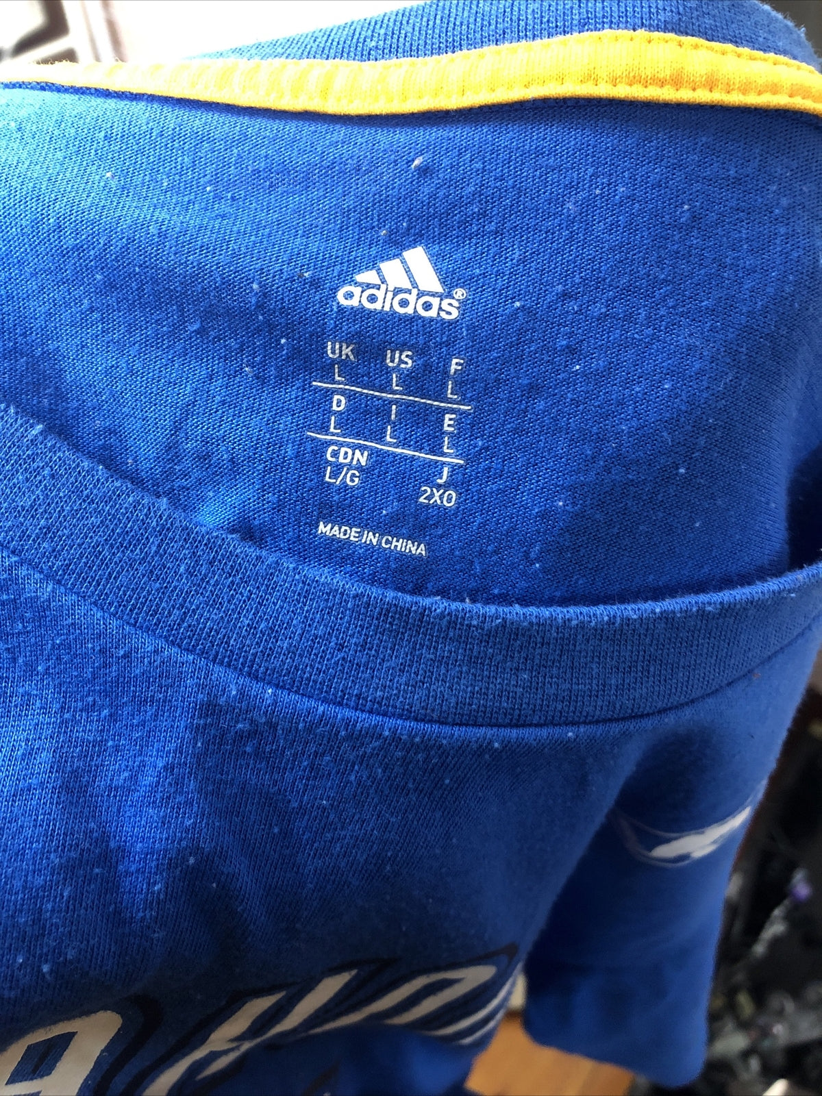 Adidas NBA Oklahoma City #9 Short Sleeve Shirt Size L In Good Condition F101