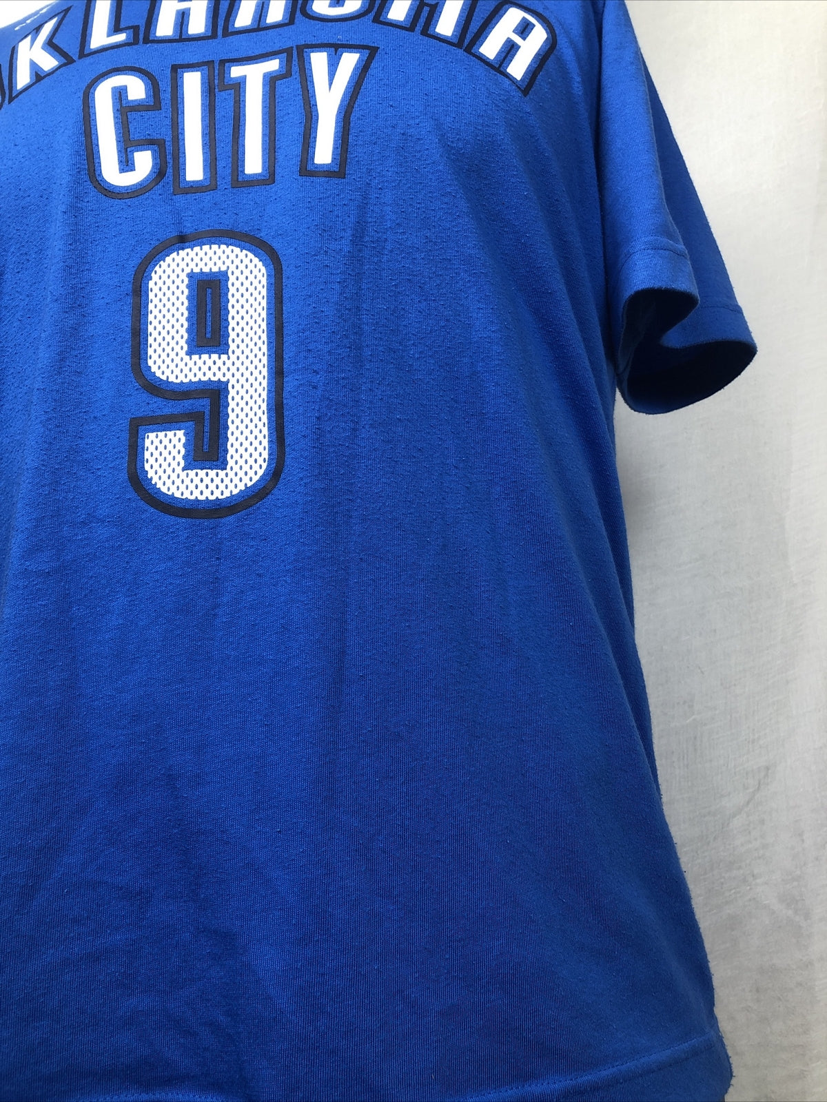 Adidas NBA Oklahoma City #9 Short Sleeve Shirt Size L In Good Condition F101