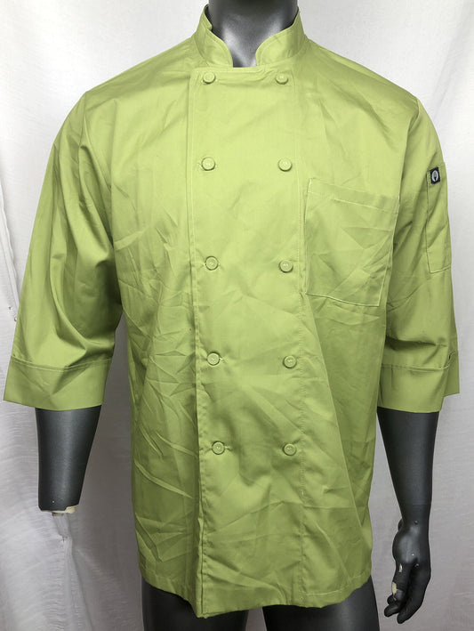 Chef Works Green Middle Sleeve Shirt Size L Brand New with Tags F46