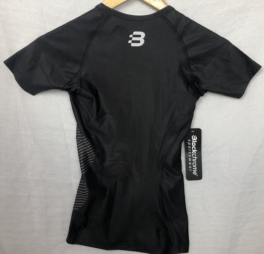 Black Chrome Sportswear Cycling Short Sleeve Top Size S Brand New with Tags F118