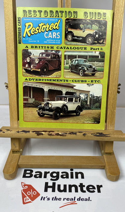 Restored Cars Number 31 No - Dec 1978 Vintage Magazine In Good Condition