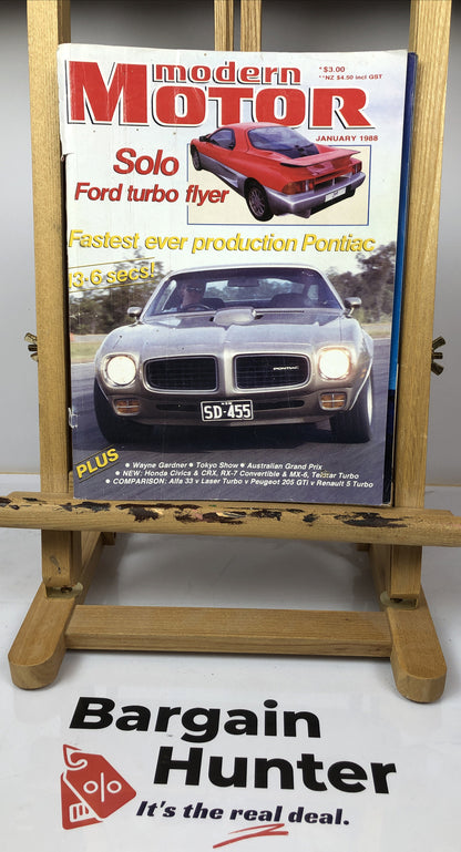 Modern Motor January 1988 Vintage Magazine In Poor Condition