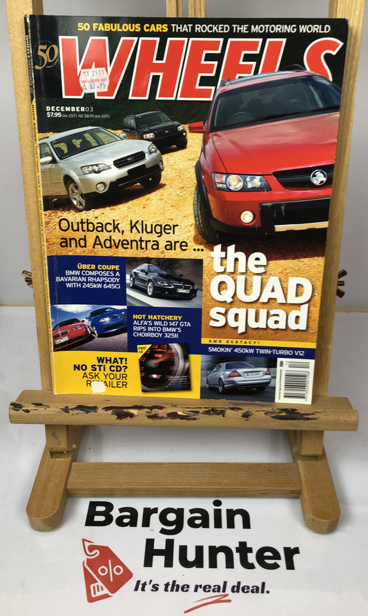 Wheels December 2003 Vintage Magazine In OK Condition